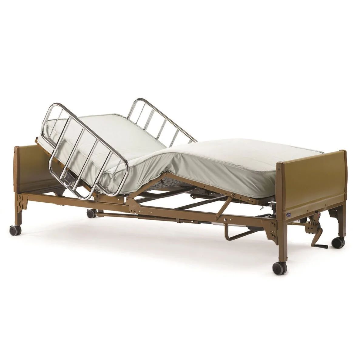 Home hospital bed with side rails