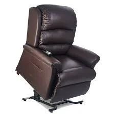 Leather power lift chair