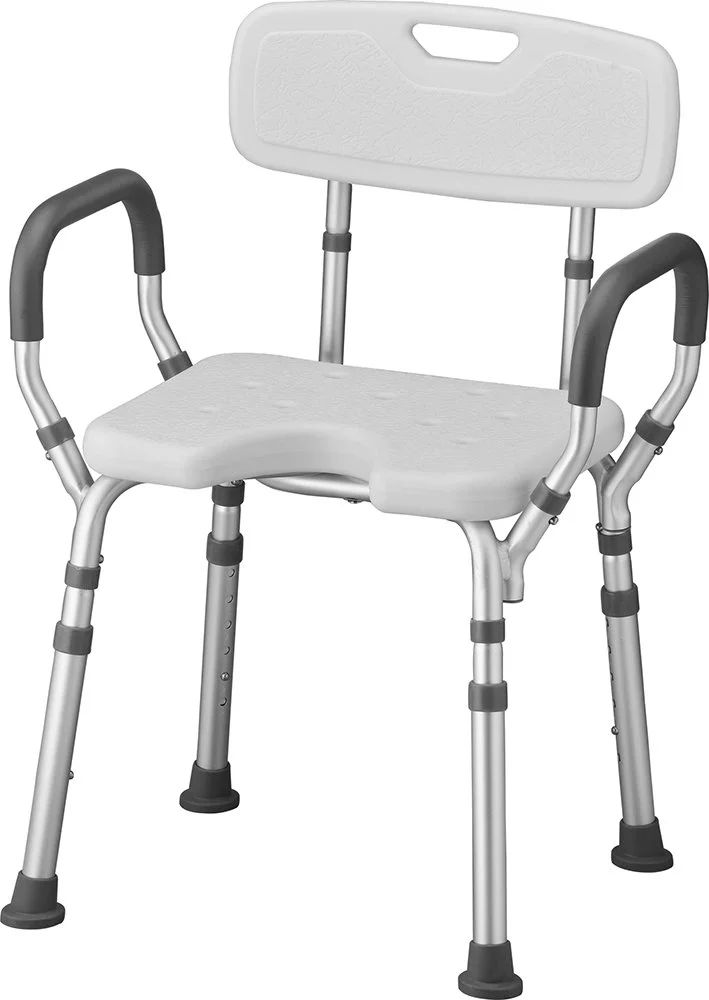 Shower chair with back and arms
